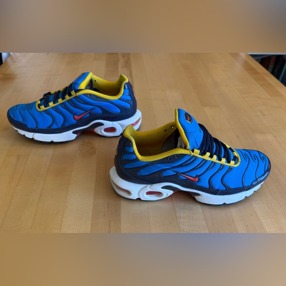 Nike Air Max Plus GS CI5676-400 Photo Blue White Crimson Sneakers size 7Y W 8.5 - Picture 6 of 10